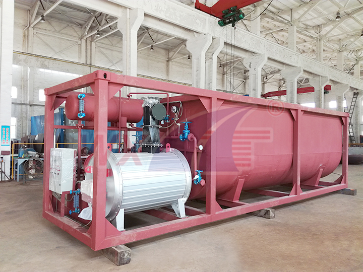 Asphalt heating mobile tank